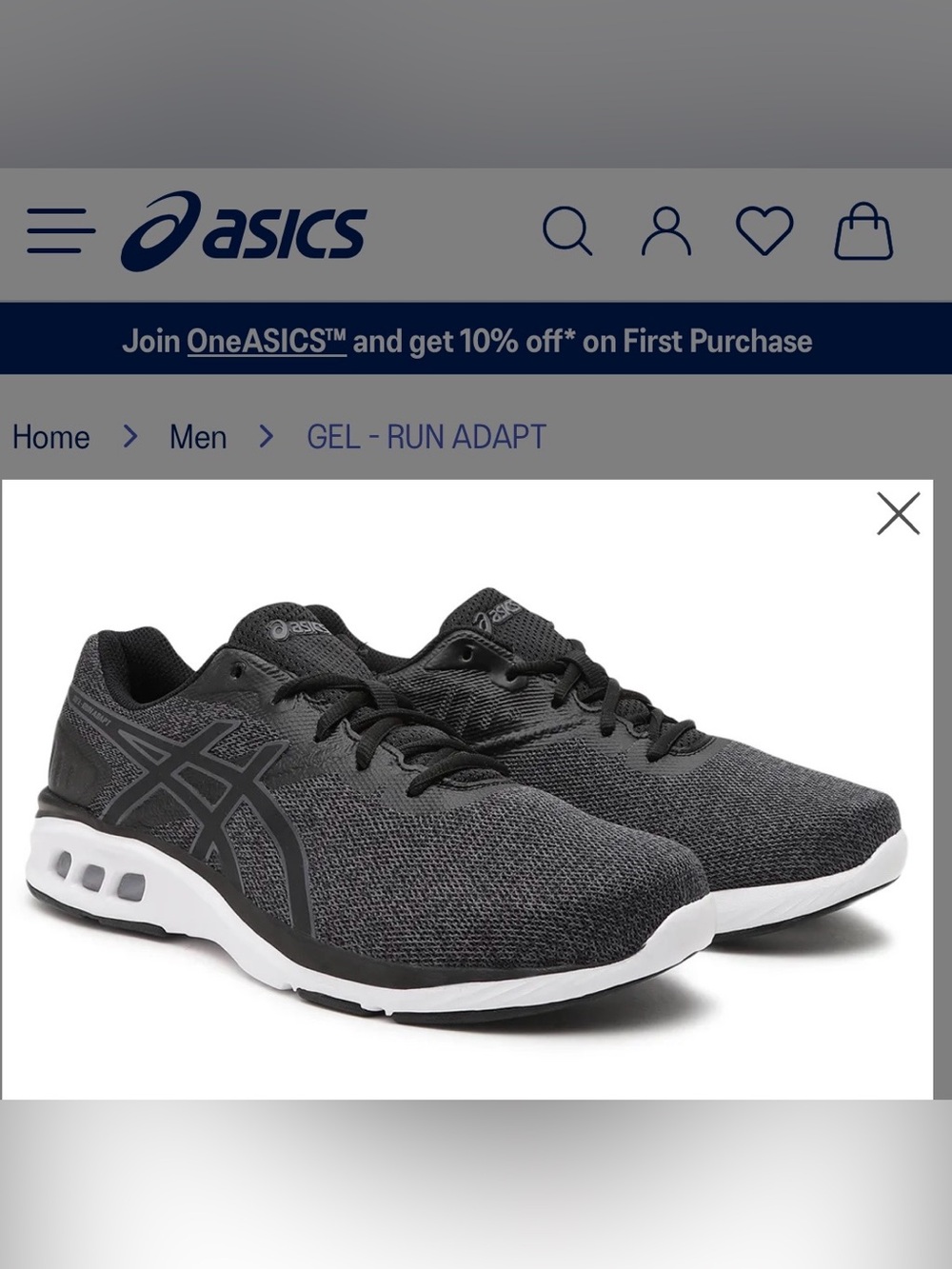 ASICS Men's Running Shoes - Black & White